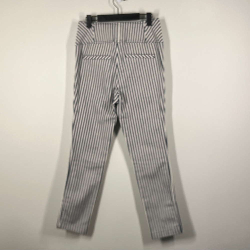 …FREE PEOPLE Size 4 women’s Vertical Striped High Waisted Pants. Straight Leg - Picture 4 of 9